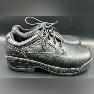 Hytest‎ Safety Footwear- Women's Black Leather Shoes- Work, 9-1/2, Men’s-7-1/2